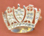 7100-0 Marcasite Crown Brooch